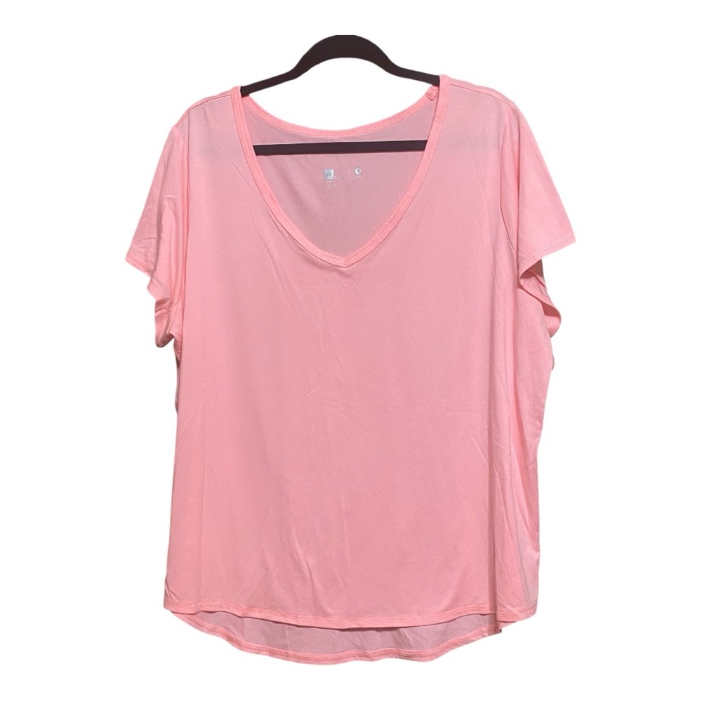Xersion Light Peach V-Neck Women's Top 2X